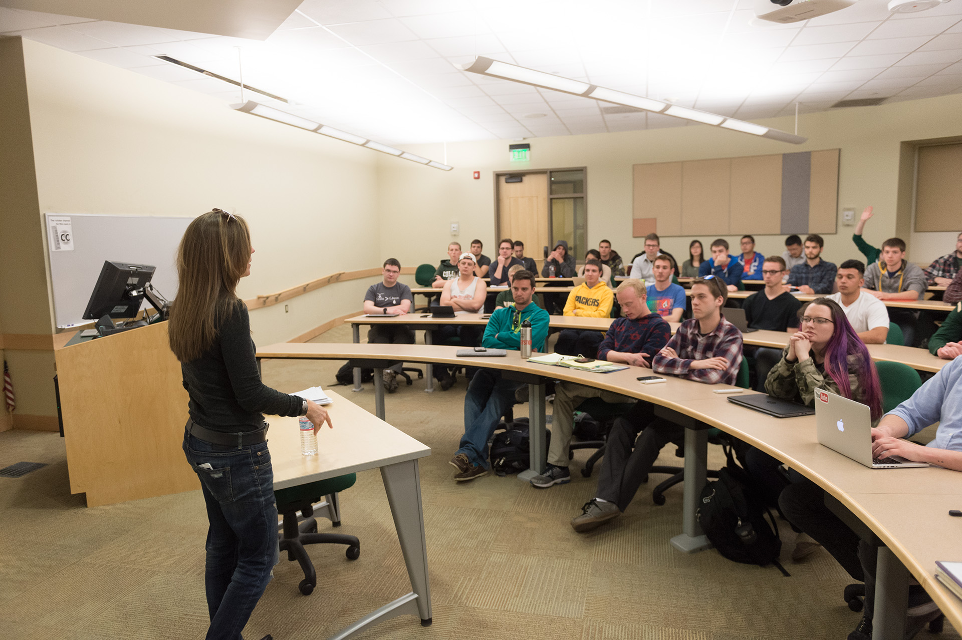Class being taught in the CSU computer science building