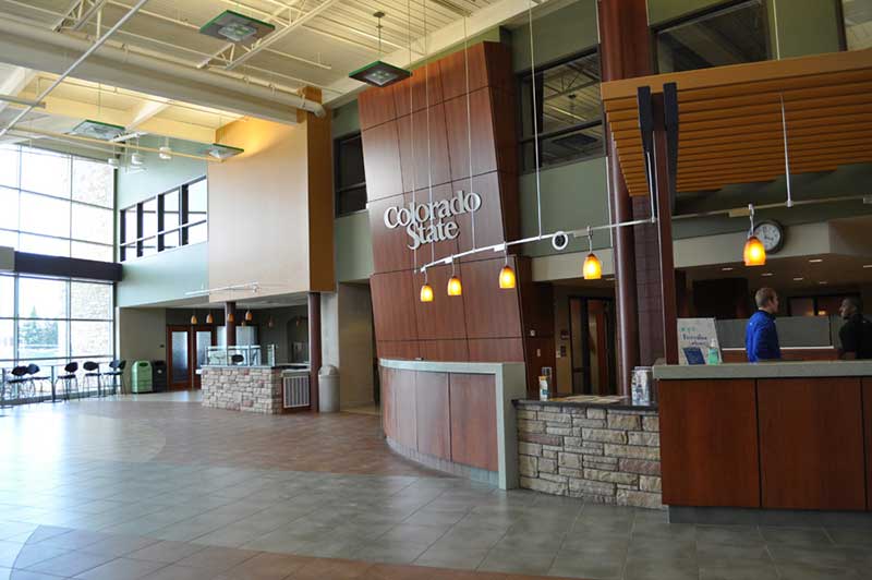 rec center lobby and front desk