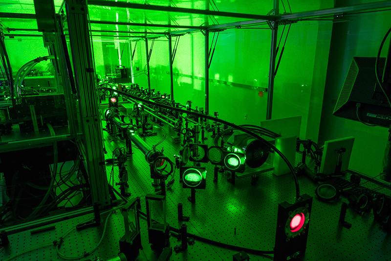 A research project using compact lasers to produce micro-scale nuclear fusion in the advanced beam lab at csu